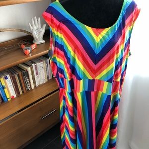 NWOT Rainbow Dress 4XL